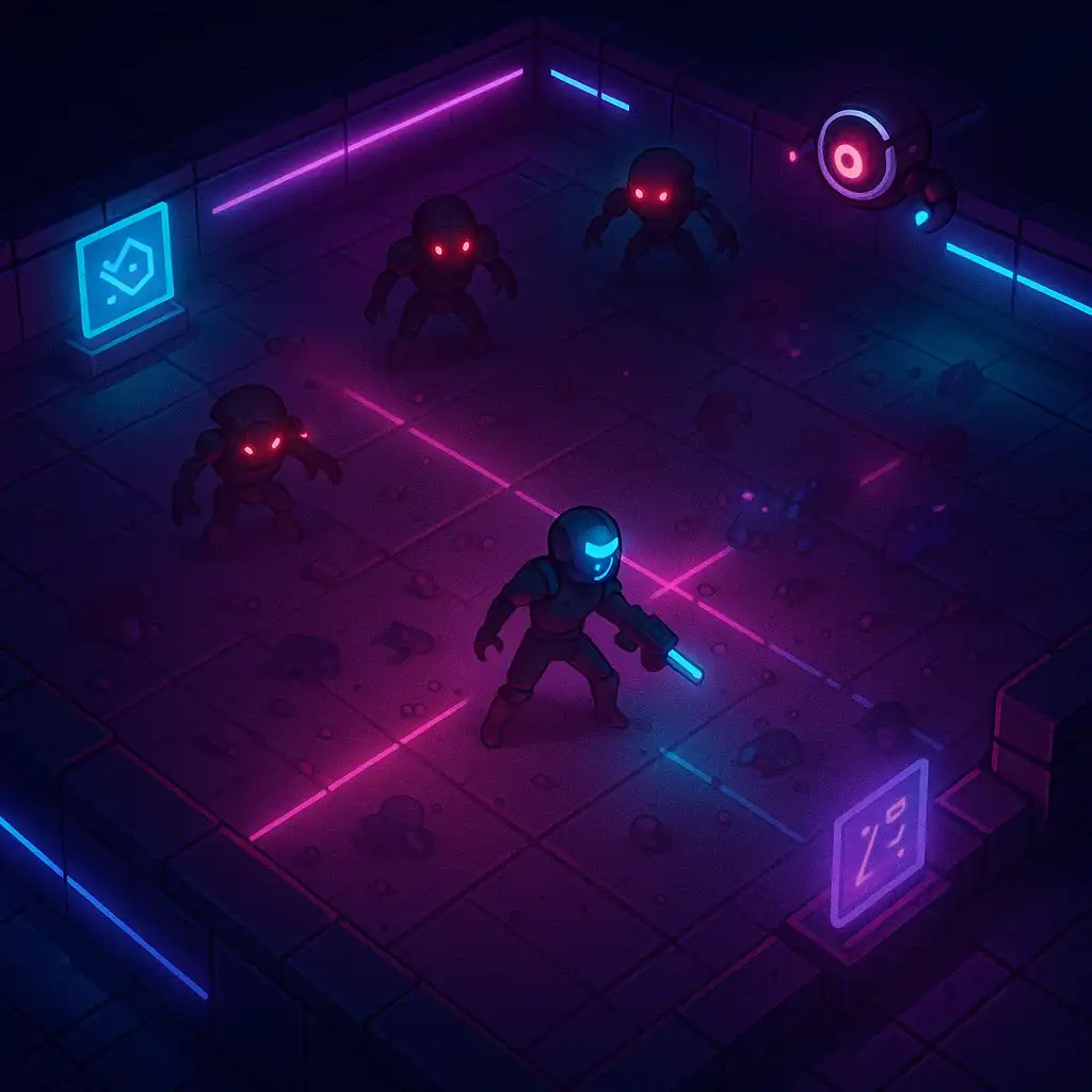 Неоновая roguelite‑арена